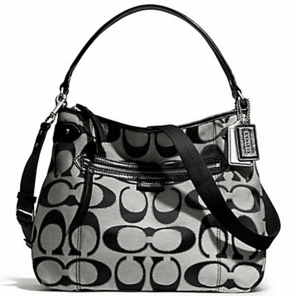 Coach Handbags - Coach Daisy Metallic Signature Convertible Hobo